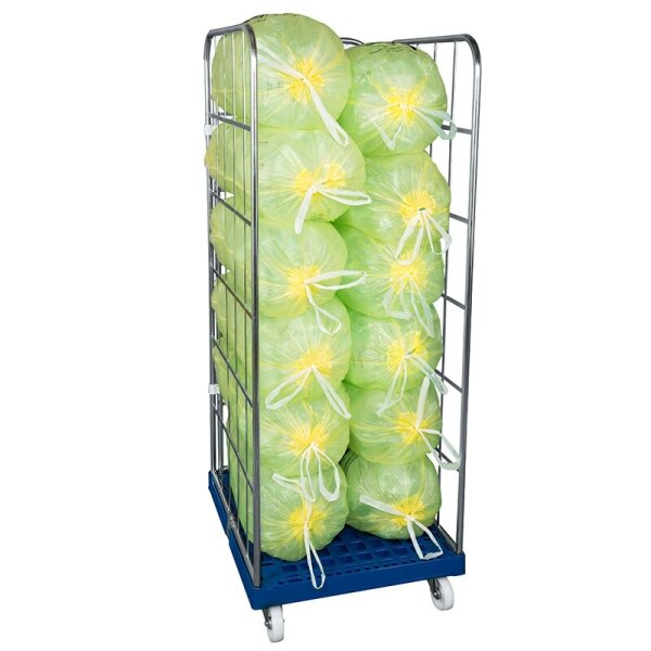 Rollbehälter 1650 KU blau, 724 x 815 mm, 3-seitig, Cr 3